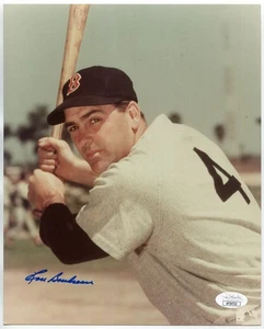 Lou Boudreau Boston Red Sox (Batting) - Autographed 8 x 10 Photo - JSA Certified - Picture 1 of 2