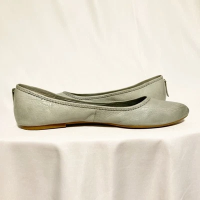 Frye Regina Tie Back Punta Punta Cuero Planos Talla 9 Foto 1 de 4