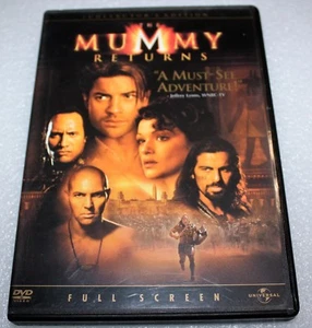 THE MUMMY RETURNS (DVD, 2001) BRENDAN FRASER, RACHEL WEISZ, THE ROCK ~MOVIE+CASE - Picture 1 of 3