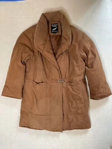 Bromley Sport Jacket Women's Medium Brown Down Lined Classic Pockets 3/4 Sleeve - Picture 1 of 16