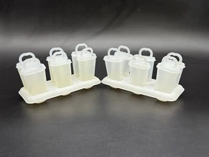 LOT: 12 Sheer Clear Tupperware ICE TUPS Popsicle Icicle Pops Molds Trays 343 345 - Picture 1 of 3