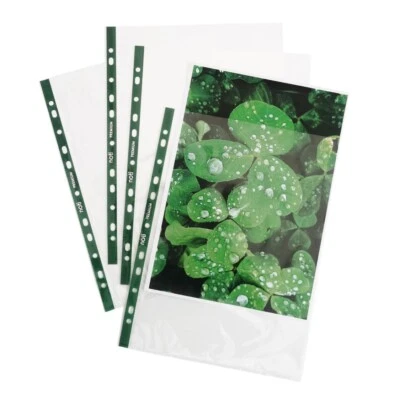 Noti A4, Punched Polly Pockets, Premium Glass Clear, 50 mic (Pack 100)