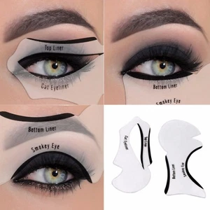 Eyeliner Stencil - Eyeshadow Guide, Smokey Cat, Quick Eye Makeup Tool Set - Picture 1 of 7