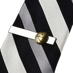 Gold Basketball Tie Clip - Picture 1 of 3