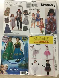 Sewing Patterns Mixed 4 Lot Girls Sizes 2,3,4,5, Dress & Costumes New Uncut C6 - Picture 1 of 8