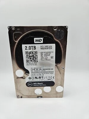 Western Digital Black (WD) 2TB 3.5" SATA Drive (WD2003FZEX) Wiped/Tested/Healthy - Image 1 of 2