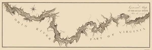 Historic Nautical Map - Ohio River - Collot 1796 - 23 x 69.00 - Vintage Wall Art - Picture 1 of 20