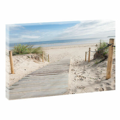 Strand&Meer Nordsee Dünen Landschaft Leinwand Bild Wandbild Deko Kunstdruck 624 • 22€