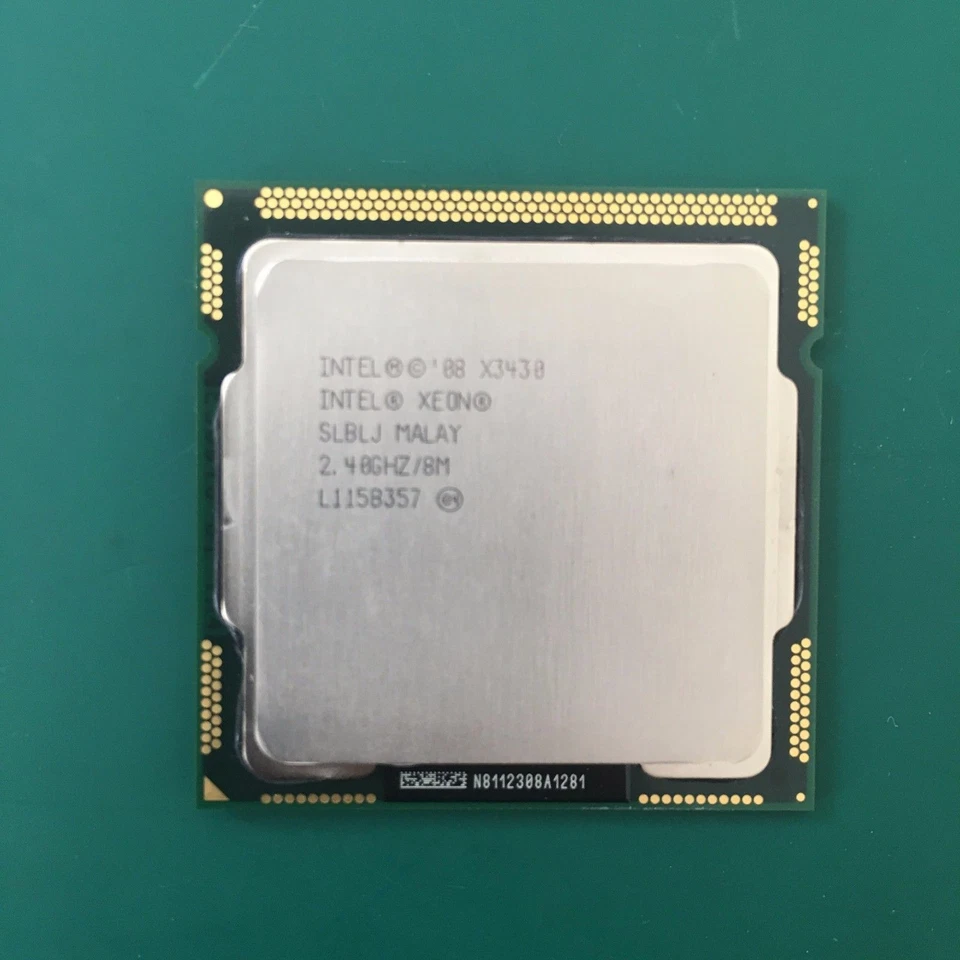 Intel XEON X3430 2.40GHz 8M Server CPU Processor 4-Core 2.5 GT/s DMI LGA1156 - Image 1 of 3