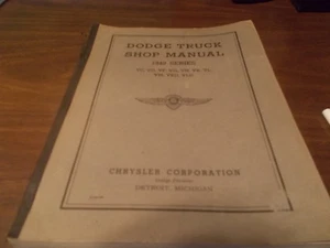 1940 Dodge Truck Service Manual / Original !! - Picture 1 of 2