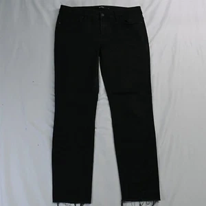 Hudson 28 Tally Skinny Black Raw Hem Stretch Denim Jeans - Picture 1 of 5