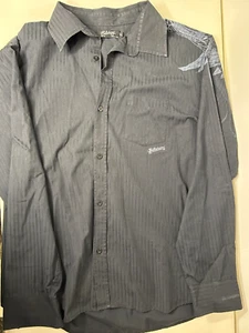 Vintage Billabong Mens Long Sleeve Button Up Shirt Size XL Black Cotton - Picture 1 of 9