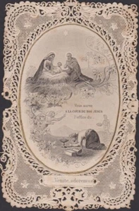 MESSER FROMMES BILD/SPITZE PAPIER-VENITE, ADEMUS-RUHM GOTTES - Bild 1 von 1