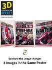 Marvel,Spider Man,Poster 3D Effect, 3 images in one, 3D Lenticular Effect.