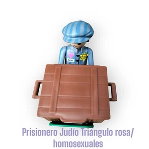 CUSTOM05 PLAYMOBIL PRESO HOMOSEXUAL JUDÍO 2WW TRIÁNGULO ROSA - Bild 1 von 3