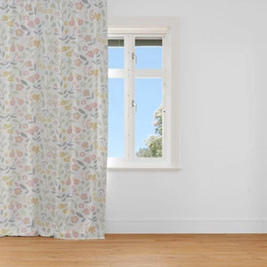 SCHÖNER LEBEN. Vorhang Panama Blumen pastell rosa 245cm oder Wunschlänge - Bild 1 von 11
