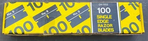 Industrial Use No.9 Razor Blades 100 single edge NIB NOS USA Made Cutting Tool - Picture 1 of 6