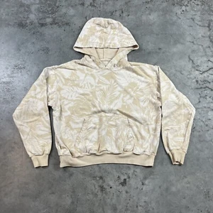 Billabong Hoodie Girls Medium Tan Floral Pockets Hooded Beach Surf Preowned - Picture 1 of 17