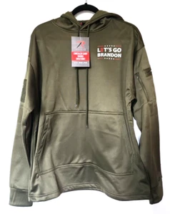 Rothco Let's Go Brandon Concealed Carry Hoodie Sweatshirt Olive Drab Med. NEW - Picture 1 of 6