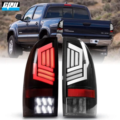 LED Tail Lights For 2005-2015 Toyota Tacoma Sequential Turn Signal Brake Lamps - Image 1 of 4