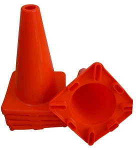 12" Orange PVC Safety Traffic Cone Lightweight Road Construction Parking 5PC - Picture 1 of 1
