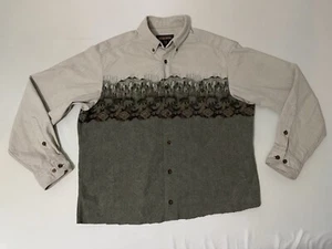 John Rich and Bros Woolrich Shirt Vintage Bear Mountain Men’s Large Flawed - Picture 1 of 6