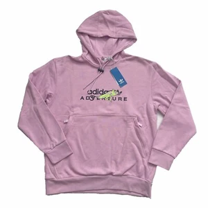 New Men Adidas Adventure Originals Logo Hooded Sweatshirt Long Sleeve Top Hoodie - Picture 1 of 11