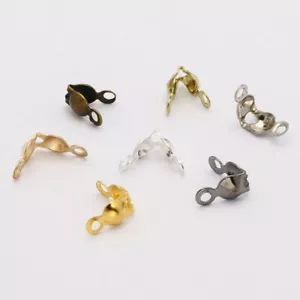 End Crimps Beads Connector Components Jewelry Making Accessories Findings 200Pcs - Picture 1 of 20