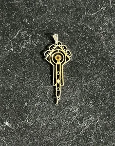 Art Deco 10K Gold Filigree Citrine & Pearl Pendant Estate 1.5” - Picture 1 of 4