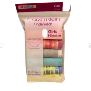 Calvin Klein Girls' Youth Hipster, 5-pack MIX (FASHION,LARGE) NWOT - Picture 1 of 3