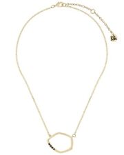 The Sak Womens Gold CZ Open Pendant Collar Necklace 16 Inches