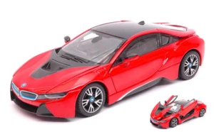 Modellino auto scala 1:24 BMW i8 diecast modellismo statico collezione rosso - Imagen 1 de 1