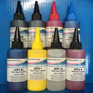800ml PIGMENTDRUCKER TINTE NACHFÜLLFLASCHE PASST EPSON STYLUS FOTO R800 R1800 1800 - Bild 1 von 4