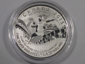 2015 CANADA FIFA Women's World Cup Soccer ¼ oz .9999 Silver canada. #13 - Picture 1 of 7