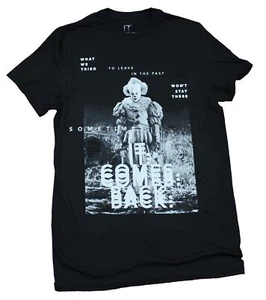 It Stephen King's Adult New T-Shirt - It Comes Back Pennywise B & W Box Pic - Picture 1 of 1