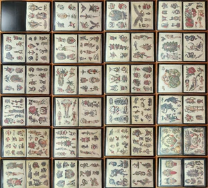 47 Blatt Joe Lieber traditionelles Vintage-Stil Tattoo Flash Portfolio Buch NYC - Bild 1 von 24