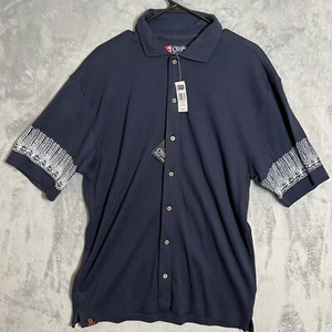 Vintage Chaps Ralph Lauren Men's Polo Button Up Shirt Size M NWT! Striped 90s - Picture 1 of 9