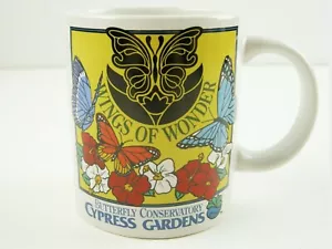 Tazza vintage FARFALLA floreale conservatorio GIARDINI DI CIPRESSI Florida PULITA - Foto 1 di 6