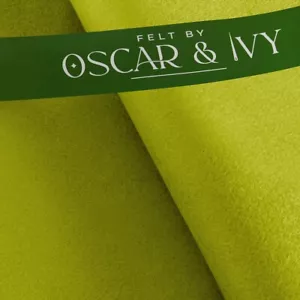 Handicraft Wool/Viscose Felt Fabric Material - Leaf Green - Felt By Oscar & Ivy - Picture 1 of 3