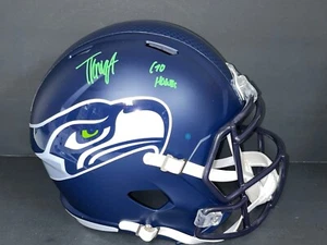 Tyrice Knight Seahawks Auto Signed Full Size Helmet Beckett Witness Go Hawks - Picture 1 of 2