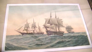 Fred Cozzens Sailing Ships Chromolithograph -American Publishing Company - Picture 1 of 16