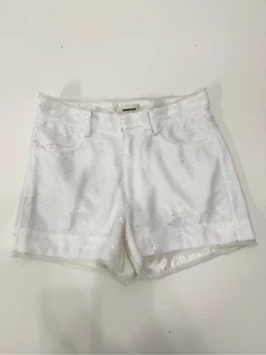 Pantalones Cortos Zadig & Voltaire Mujer Blanco Tormenta Lentejuelas Seda Talla 34 Foto 1 de 4