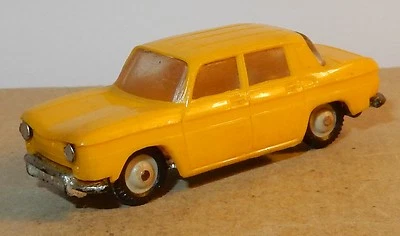 Old Made IN France 1962 Micro NOREV Ho 1/86 1/87 Renault 8 R8 Gialla Dark #514 - Immagine 1 di 3