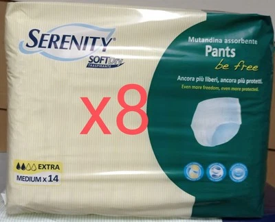 112 Mutandine Pants Misura M  Media Serenity 8 Confezioni Da 14 Pezzi Prezzo... - Immagine 1 di 4