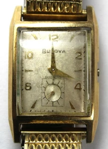Bulova Duo Wind 9AB Automatic 17j 10k RGP Watch - Parts/Repair - Picture 1 of 7