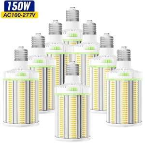 8 Pack -150W LED Corn Light Bulb Adjustable CCT Commercial Gym Shop Highbay Lamp - Picture 1 of 16