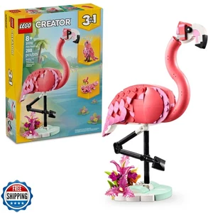 LEGO Creator 3 in 1 Wild Animals: Pink Flamingo Animal Building Toy - Include - Picture 1 of 5