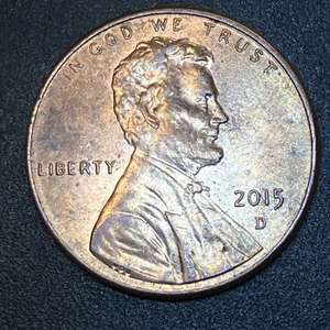 2015 D CENT 🌟MULTIPLE STRIKE RETAINED LAMINATION 🌟VERY NICE🌟US ERROR COIN - Picture 1 of 6