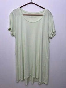 J JILL PURE JILL Green Pima Cotton Scoop Neck ELLIPTICAL TEE Short Sleeve M Tall - Picture 1 of 8