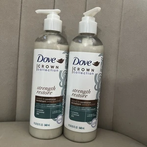 2 Dove Crown Collection Strength Restore Leave-In Conditioner 11.5 oz - Picture 1 of 2